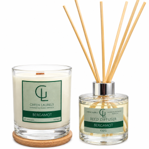 Green Laurels Reed Diffuser & Premium Soy Candle Gift Set